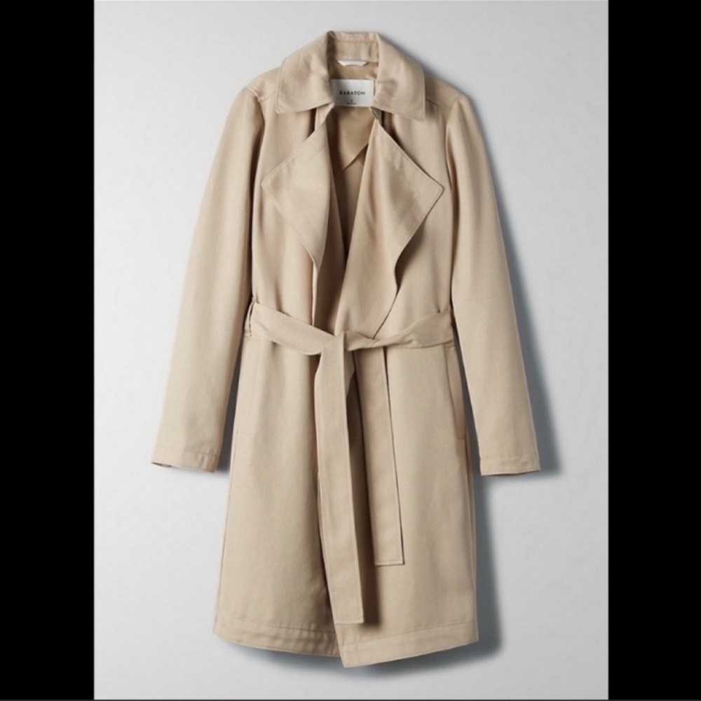 Aritzia Babaton Trench Coat - Light Tan / Cream